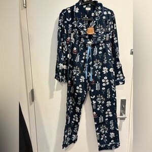 BedHead Floral Pajama Set in Navy